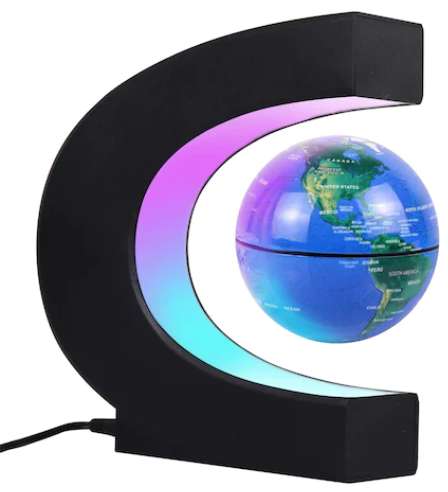 Glob pamantesc magnetic si plutitor ce leviteaza iluminare LED